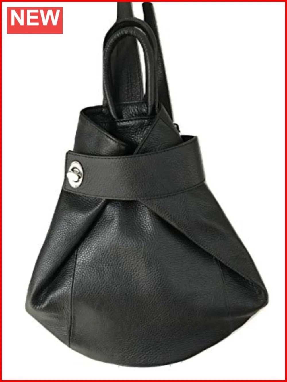 Genuine Italian Leather Convertible Backpack Tote Purse Anti-Theft Travel Work